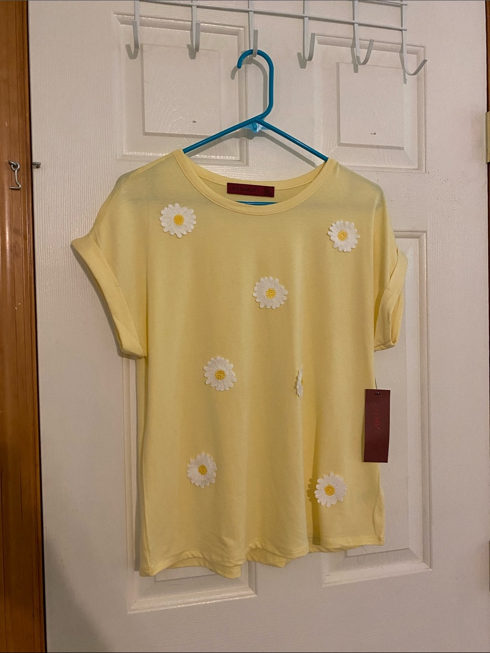 Love Scarlet Yellow Short Sleeve Daisy Tee